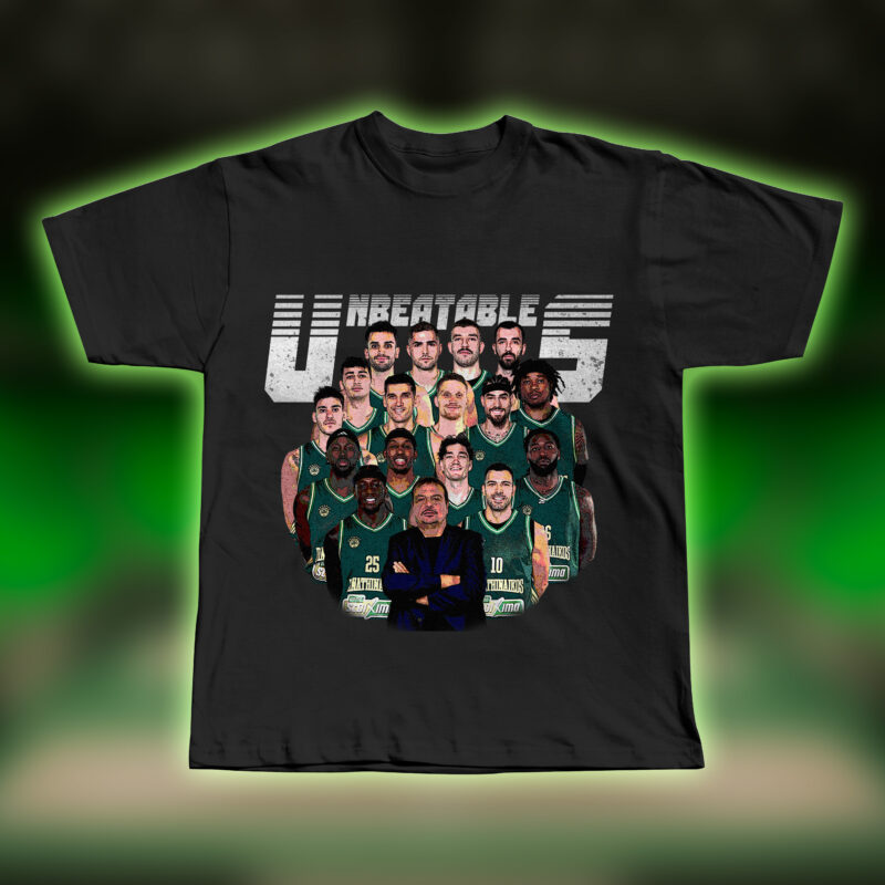 Μαύρο T-Shirt «Unbeatables» - Unisex