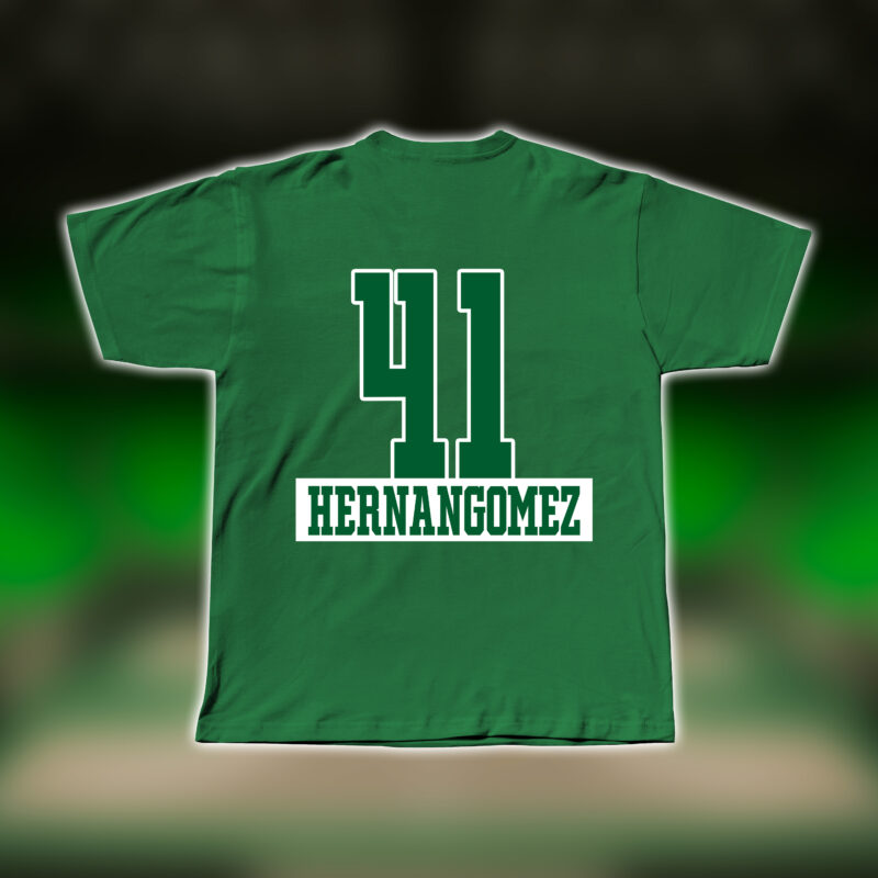 Μαύρο / Πράσινο T-Shirt «41» - Unisex