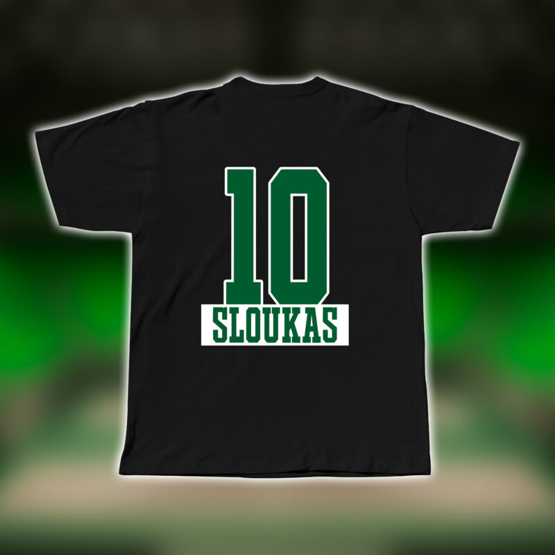 Μαύρο / Πράσινο T-Shirt «10» - Unisex